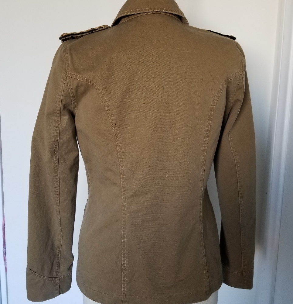 Ralph Lauren Denim & Supply Military Jacket Utility Safari Cotton Tan Size L - Picture 3 of 9